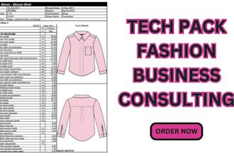 do consultation for your tech pack fashion design lingerie tech pack flat sketch