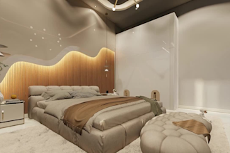 modern 3d interior visualization with realistic renders