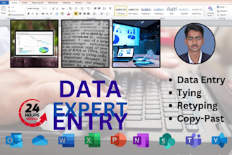 do ms word, excel, power point, typing, design, edit document
