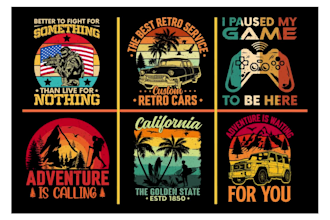 design retro vintage graphic typography tshirt for merch by amazon