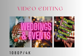 do weddings and events video editing
