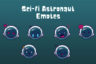 design customs emotes, logo and banner for twitch account