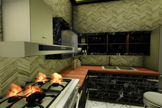 design your kitchen with a realistic 3d model and rendering