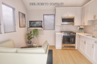 design 3d kitchen interior, bathroom, living room and render