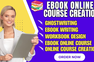 write ebook online course online course ebook course development course content