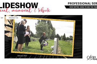 do funeral, tribute, memorial slideshow video