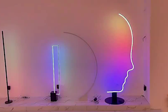 light design your space with led lights floor lamps, 3d rendered placement