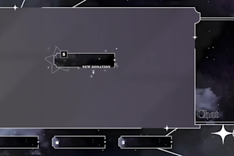design custom twitch overlay, facecam, twitch logo, animated stream overlay kick