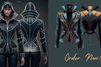 create teck packs and clothing technical drawings