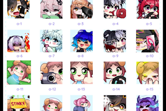 create smooth fluffy ych animated emote for twitch and kick