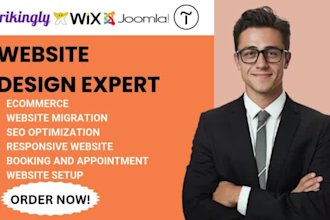 design or redesign your strikingly wix joomla or tilda websiite