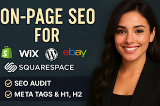 do on page SEO for wix shopify wordpress ebay squarespace etsy product listing
