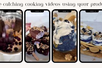 create cooking videos with your food or beverage product