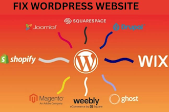 fix wordpress wix weebly ghost wquarespace lssues to improve your website