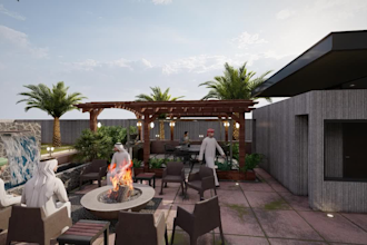 render architectural walkthrough of your house or villa