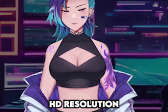 draw and rig your vtuber model live2d in anime style