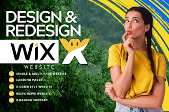 wix website redesign, wix website design and redesign, wix website, landing page