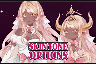 design and rig  male or female live2d vtuber model vtuber model for streaming