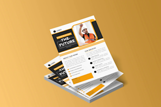 professional flyer, business flyers, leaflet and marketing material