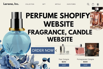 design stunning perfume website fragrance shopify store candle website