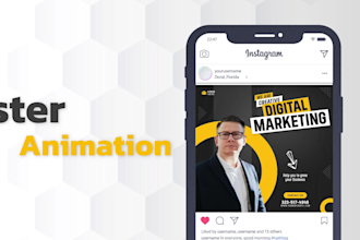 social media poster animation design for event and industry