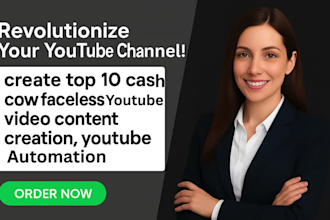 create top 10 cashcow faceless video content creation,youtube automation