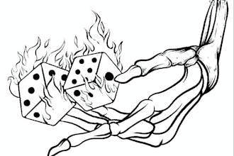 drawing dark art illustrations and cover album or logo
