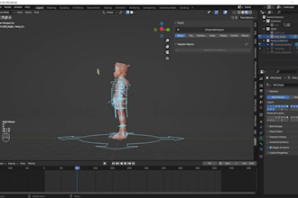 3d model rig, animaze avatar facial expression,  blendshape, vrm avatar rig