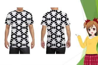 one of a kind and popular all over print, sublimation design