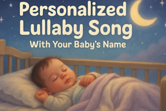 write and sing a personalized lullaby song with your babys name for sleep
