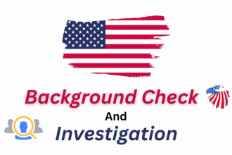 conduct USA people background check and investigation