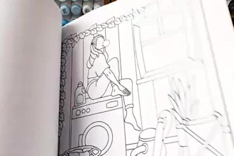 create a cute, and cozy coloring book