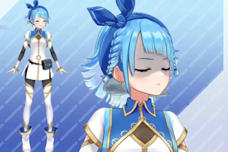 draw and rig live2d vtuber modl, 2d vtuber rigging, 2d vtuber avatar, pngtuber