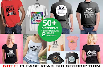 create awesome realistic t shirt, hoodie mockups