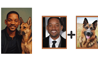 create a personalized portrait fo pixel art of you and your partner, pet