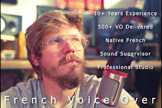 do a french voice over, be your french voice