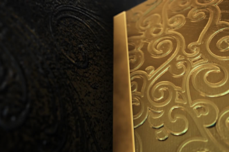 create 3d gold metal logo reveal intro