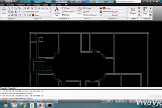 redraw architectural 2d floor plan in autocad
