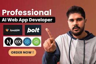 build lovable ai website or bolt new using next js, react js and supabase