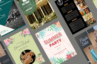design flyer, poster, banner, social media template menu in canva and photoshop