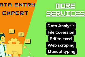 do freelance data entry work,copy paste and data analysis