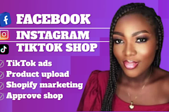 set up tiktok shop setup facebook shop tiktok dropshipping shop instagram shop