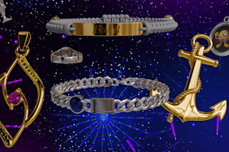 design unique custom jewelry with 3d mockups, animation, and print ready files