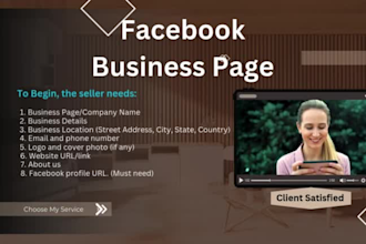 create, setup and design professional facebook business page