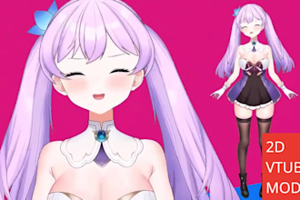 draw vtuber model, 2d vtuber model, live2d model, live 2d vtuber model, vbriger