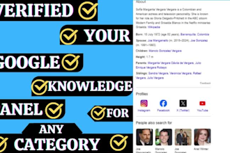 build a verified knowledge panel, google knowledge panel for personal or company