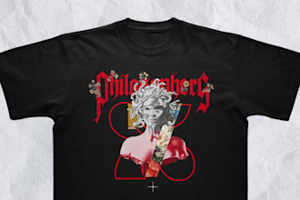 design custom merch t shirt graphics and merchandise designs