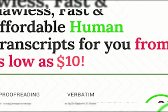 provide fast and flawless audio or video transcription