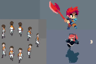 design pixel art, sprite sheet, 2d character animation, mugen indie game