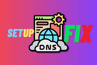 setup and fix dns a, aaa, cname, mx, txt, name server ns record more
